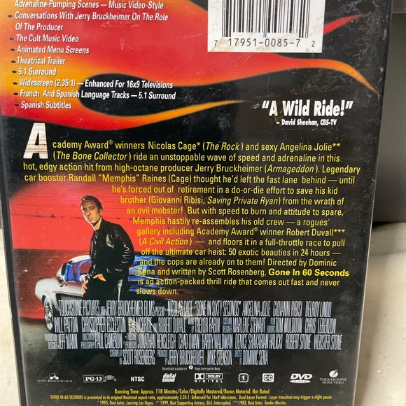 DVD - Gone in Sixty Seconds.  V131 - Picture 3 of 5
